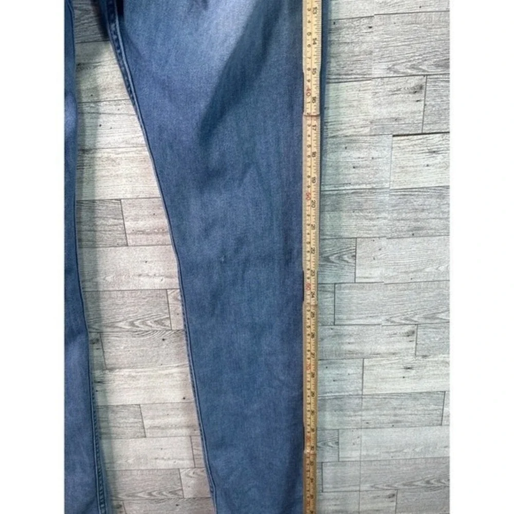 Hollister 33x32‎ Mens Slim Straight Epic Flex Distressed Ripped Blue Jeans